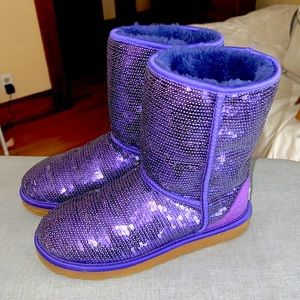 Purple Sequin Ugg Boots